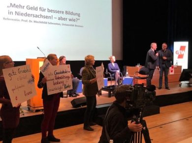Tonne bei der GEW: in der Höhle des (zahmen) Löwen