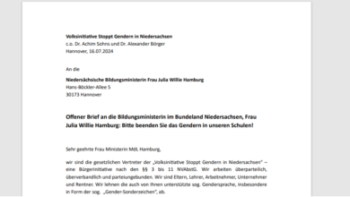 Volksinitiative sammelt weiter Unterschriften gegen die Gender-Sonderzeichen
