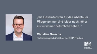 Das Land kennt die Gesamtkosten für die Pflegekammer noch nicht
