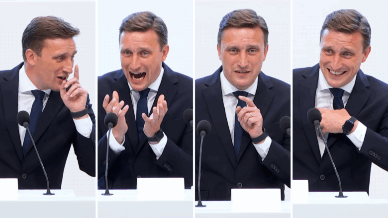 Sebastian Lechner legt sich bei der Aussprache zur ersten Regierungserklärung von Olaf Lies mächtig ins Zeug. | Foto: Plenar-TV/Screenshot: Link