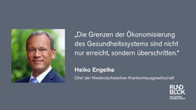 Krankenhäuser fordern einen Kurswechsel