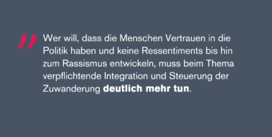 „Die Menschen sehen, dass der Staat bis auf ein paar Sprachkurse nichts für Integration tut“